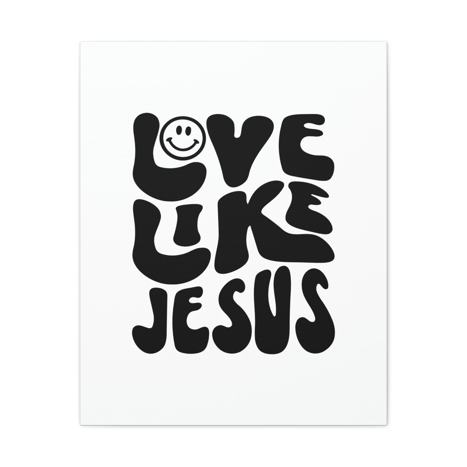 Scripture Walls Love Like Jesus John 15:12 Smiley Bible Verse Canvas Christian Wall Art Ready to Hang Unframed-Express Your Love Gifts