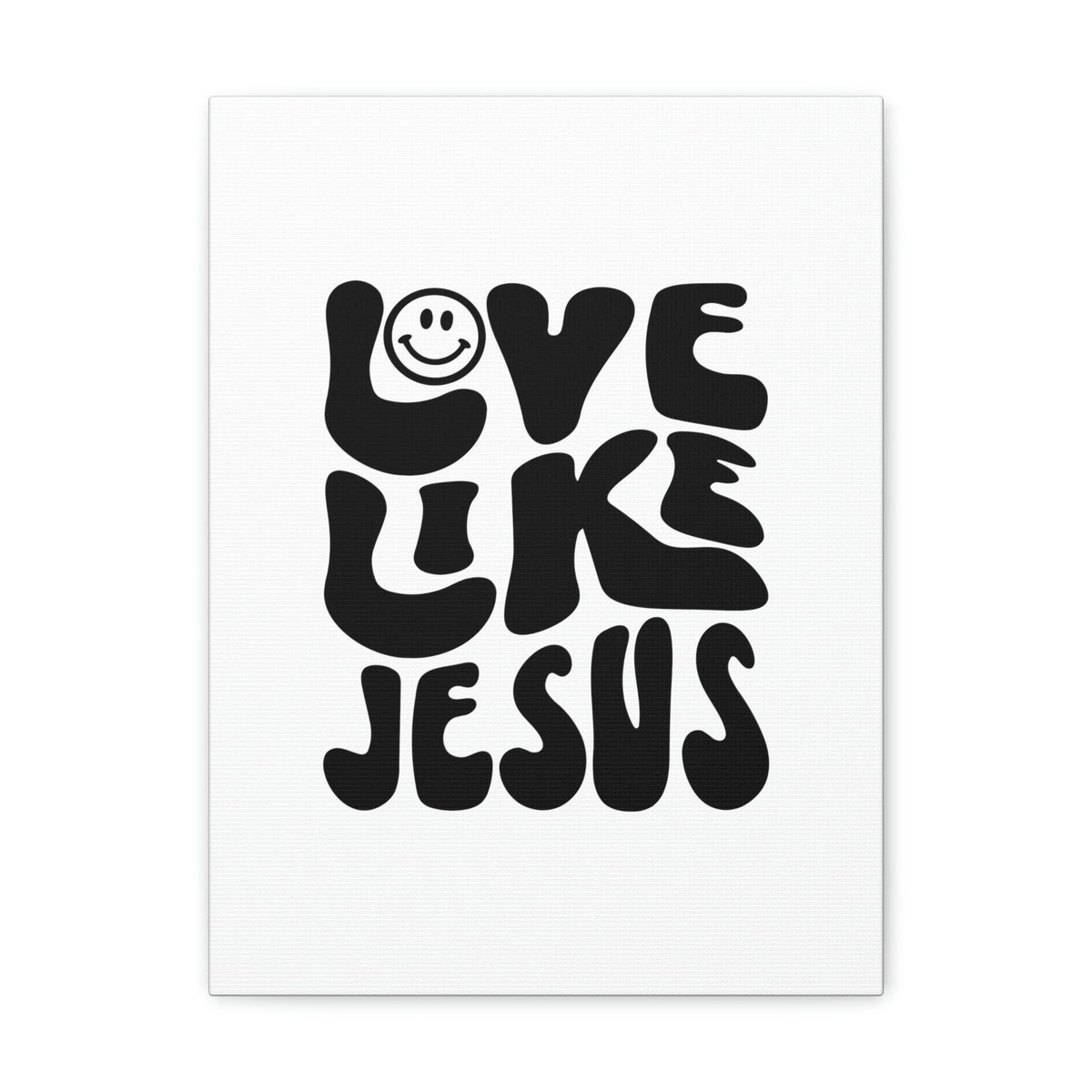 Scripture Walls Love Like Jesus John 15:12 Smiley Bible Verse Canvas Christian Wall Art Ready to Hang Unframed-Express Your Love Gifts