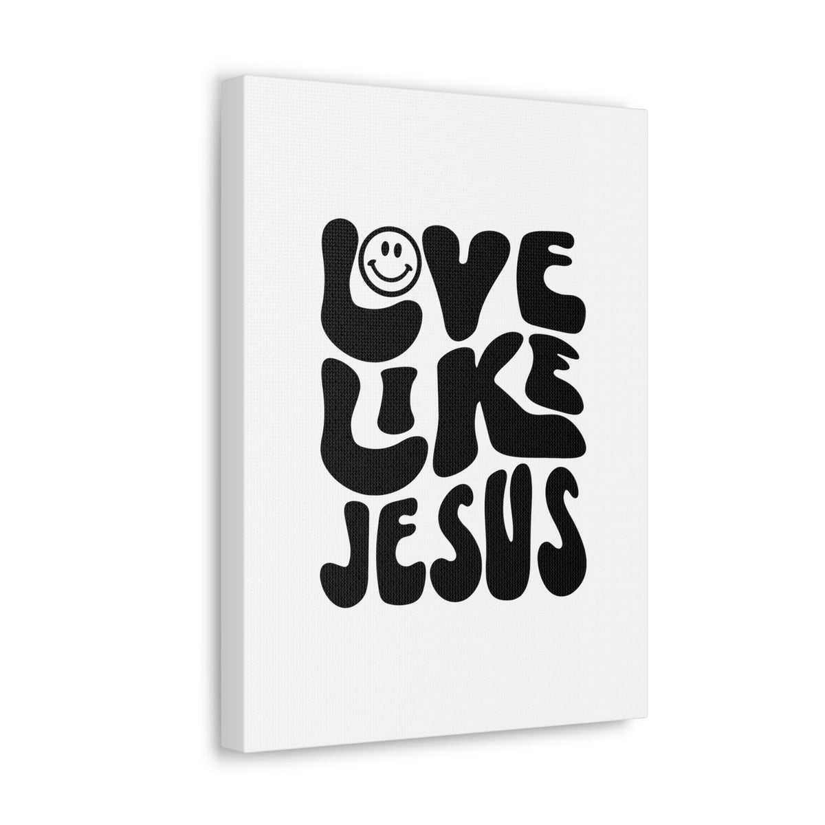 Scripture Walls Love Like Jesus John 15:12 Smiley Bible Verse Canvas Christian Wall Art Ready to Hang Unframed-Express Your Love Gifts