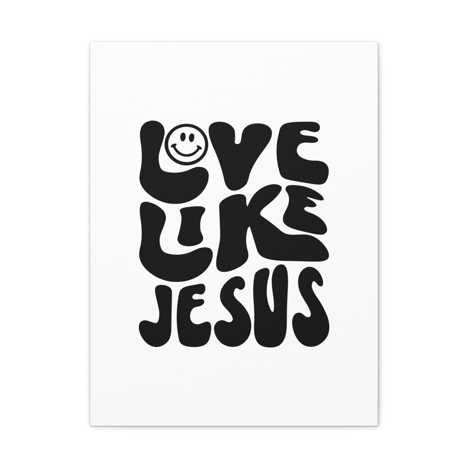 Scripture Walls Love Like Jesus John 15:12 Smiley Bible Verse Canvas Christian Wall Art Ready to Hang Unframed-Express Your Love Gifts