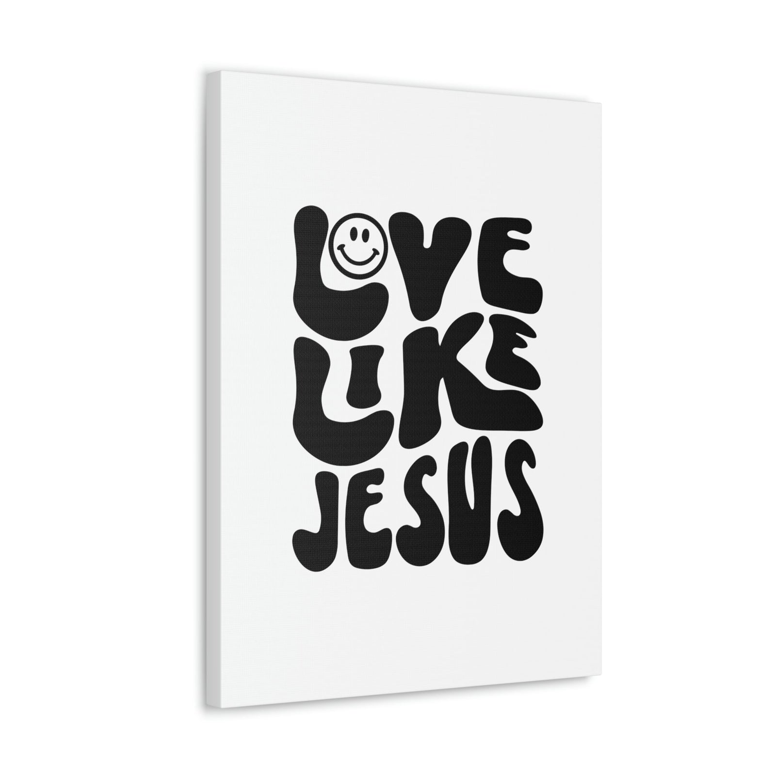 Scripture Walls Love Like Jesus John 15:12 Smiley Bible Verse Canvas Christian Wall Art Ready to Hang Unframed-Express Your Love Gifts