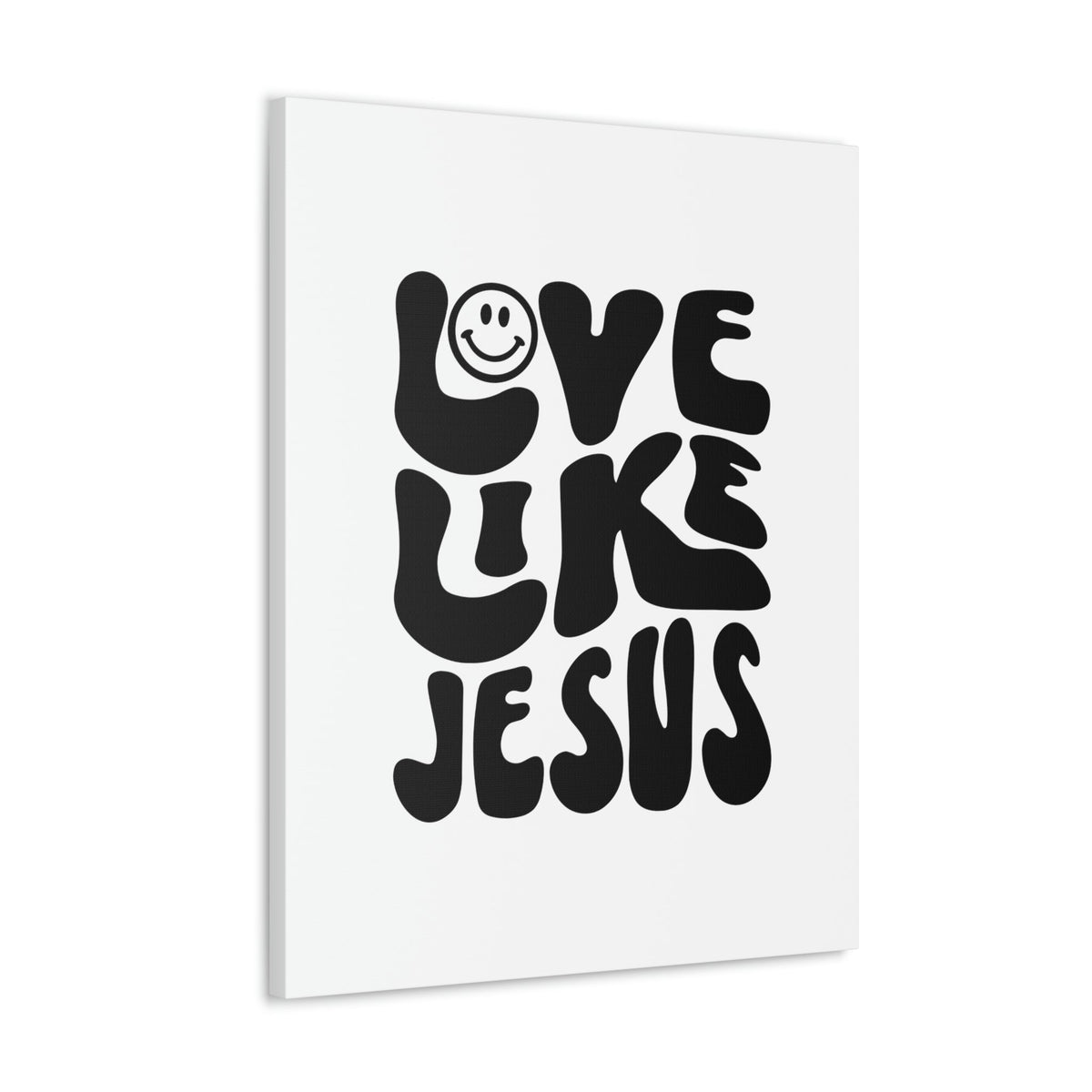 Scripture Walls Love Like Jesus John 15:12 Smiley Bible Verse Canvas Christian Wall Art Ready to Hang Unframed-Express Your Love Gifts