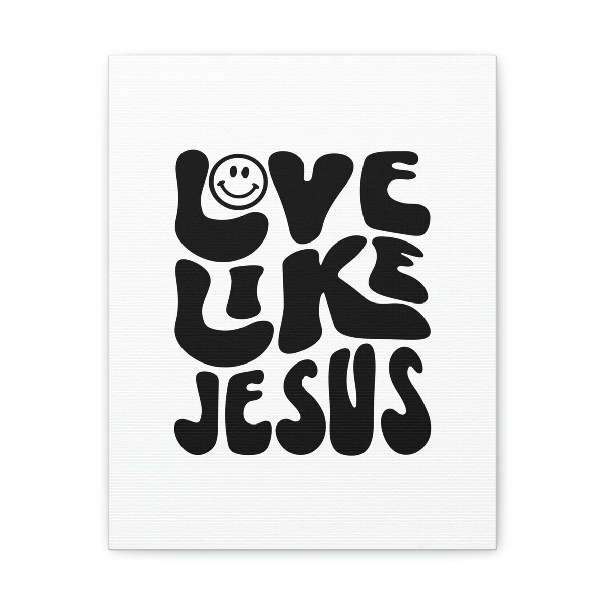 Scripture Walls Love Like Jesus John 15:12 Smiley Bible Verse Canvas Christian Wall Art Ready to Hang Unframed-Express Your Love Gifts