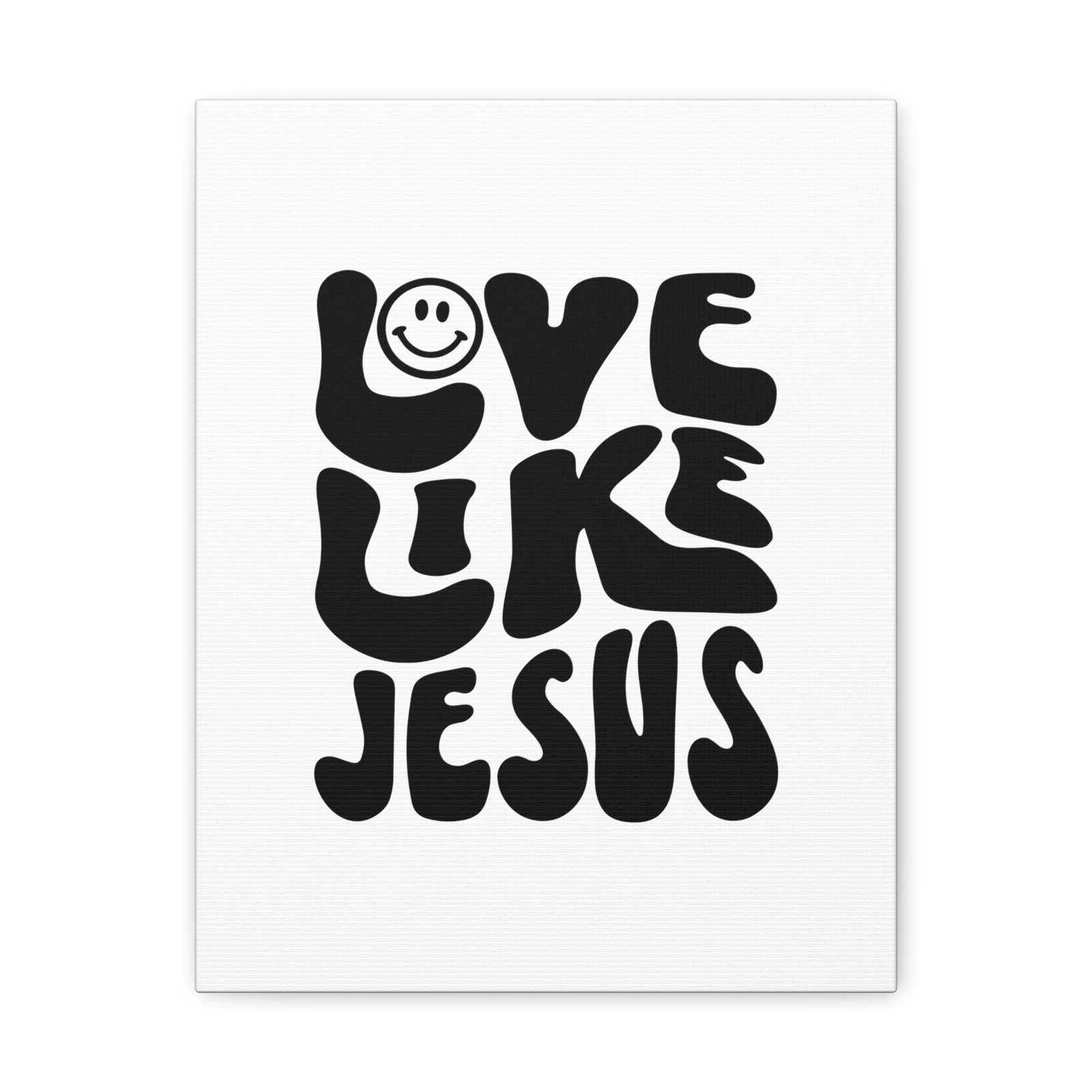 Scripture Walls Love Like Jesus John 15:12 Smiley Bible Verse Canvas Christian Wall Art Ready to Hang Unframed-Express Your Love Gifts