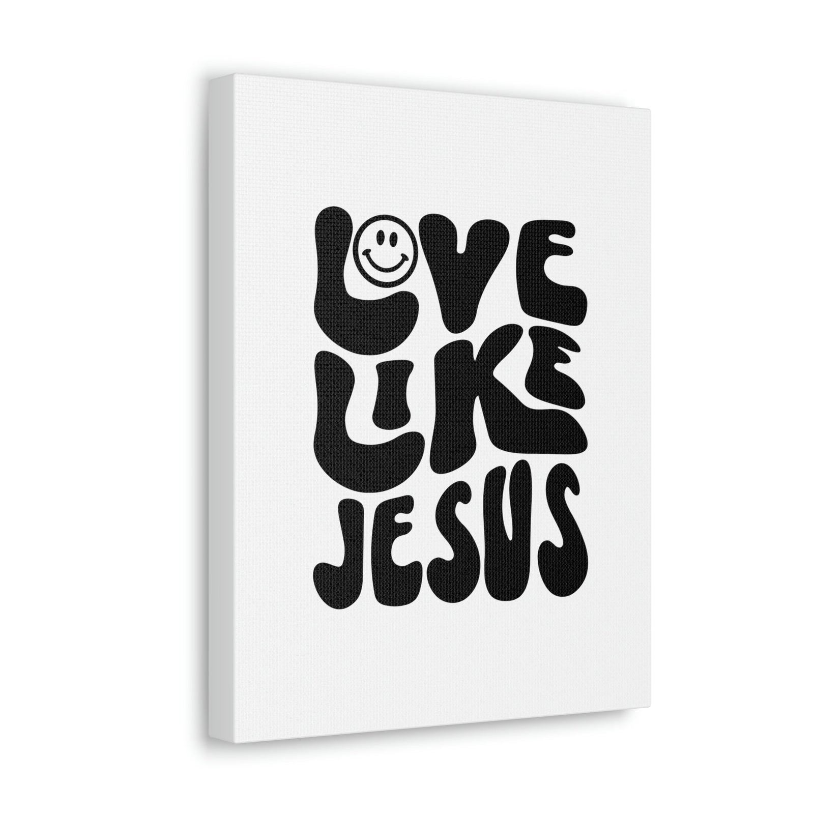 Scripture Walls Love Like Jesus John 15:12 Smiley Bible Verse Canvas Christian Wall Art Ready to Hang Unframed-Express Your Love Gifts