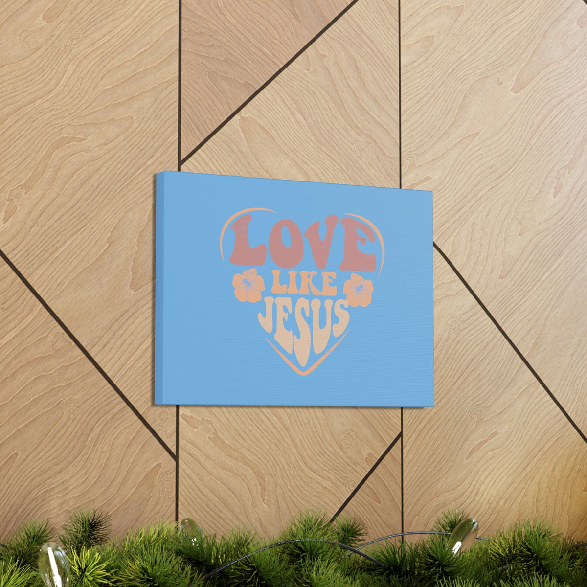 Scripture Walls Love Like Jesus John 15:12 Two Flowers Christian Wall Art Bible Verse Print Ready to Hang Unframed-Express Your Love Gifts