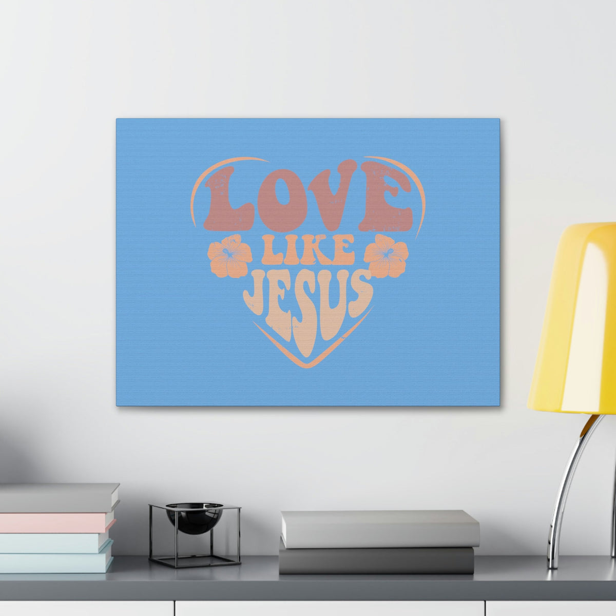 Scripture Walls Love Like Jesus John 15:12 Two Flowers Christian Wall Art Bible Verse Print Ready to Hang Unframed-Express Your Love Gifts