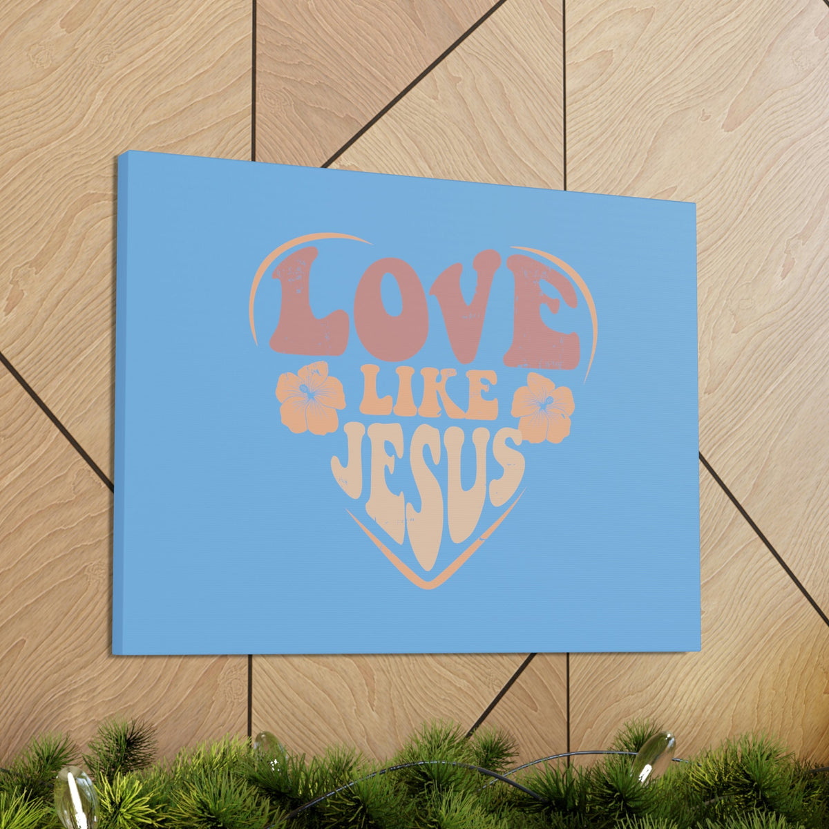 Scripture Walls Love Like Jesus John 15:12 Two Flowers Christian Wall Art Bible Verse Print Ready to Hang Unframed-Express Your Love Gifts