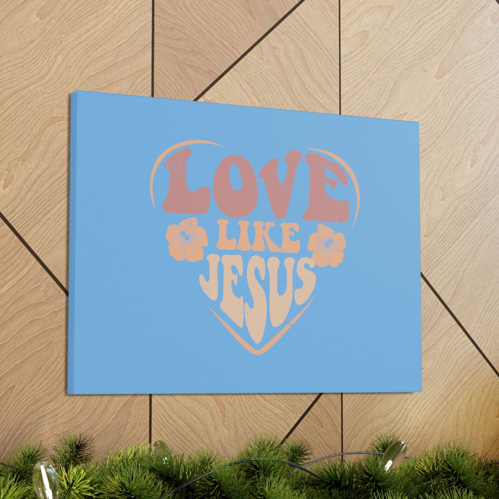 Scripture Walls Love Like Jesus John 15:12 Two Flowers Christian Wall Art Bible Verse Print Ready to Hang Unframed-Express Your Love Gifts