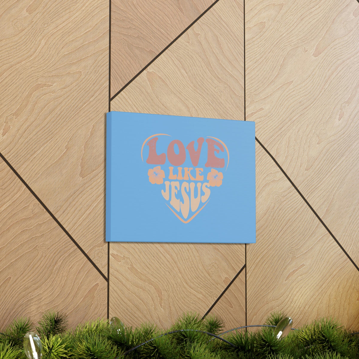 Scripture Walls Love Like Jesus John 15:12 Two Flowers Christian Wall Art Bible Verse Print Ready to Hang Unframed-Express Your Love Gifts