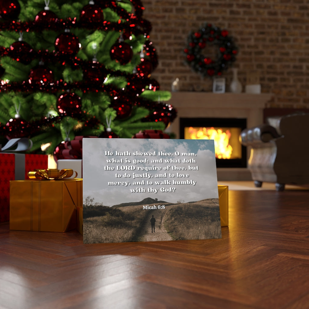 Scripture Walls Love Mercy Micah 6:8 Bible Verse Canvas Christian Wall Art Ready to Hang Unframed-Express Your Love Gifts