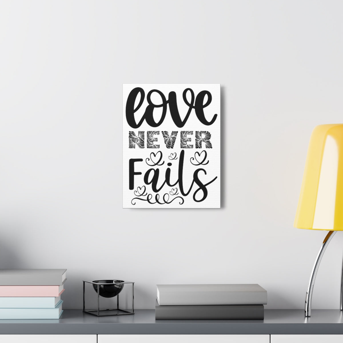 Scripture Walls Love Never Fails 1 Corinthians 13:13 Christian Wall Art Print Ready to Hang Unframed-Express Your Love Gifts