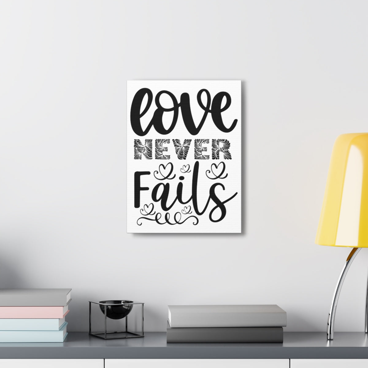 Scripture Walls Love Never Fails 1 Corinthians 13:13 Christian Wall Art Print Ready to Hang Unframed-Express Your Love Gifts