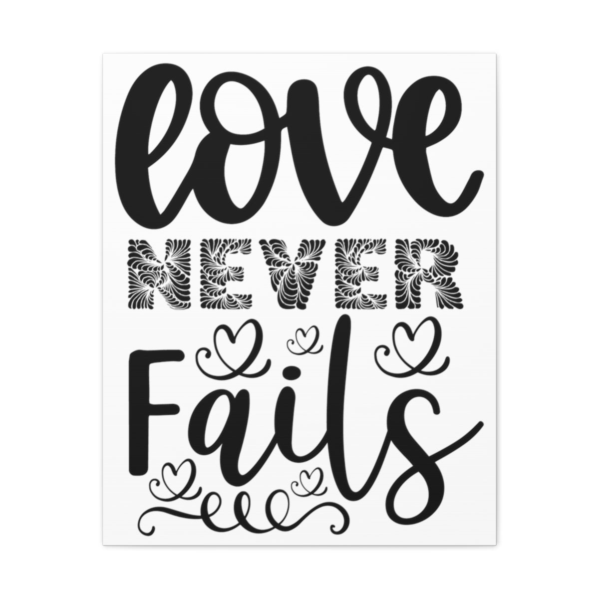 Scripture Walls Love Never Fails 1 Corinthians 13:13 Christian Wall Art Print Ready to Hang Unframed-Express Your Love Gifts