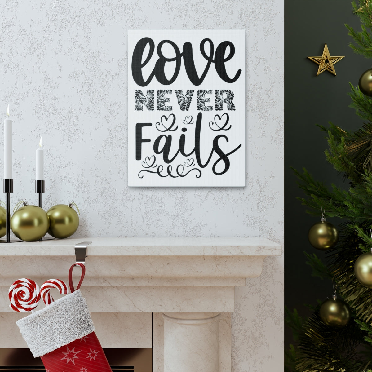 Scripture Walls Love Never Fails 1 Corinthians 13:13 Christian Wall Art Print Ready to Hang Unframed-Express Your Love Gifts