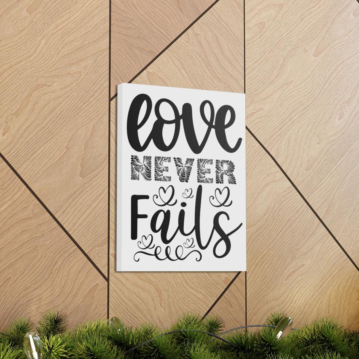 Scripture Walls Love Never Fails 1 Corinthians 13:13 Christian Wall Art Print Ready to Hang Unframed-Express Your Love Gifts