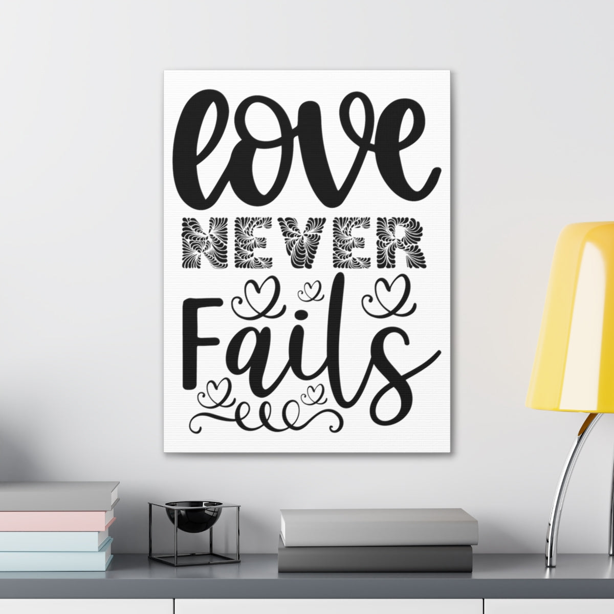 Scripture Walls Love Never Fails 1 Corinthians 13:13 Christian Wall Art Print Ready to Hang Unframed-Express Your Love Gifts