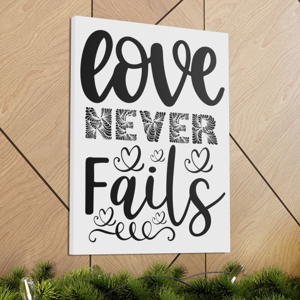 Scripture Walls Love Never Fails 1 Corinthians 13:13 Christian Wall Art Print Ready to Hang Unframed-Express Your Love Gifts