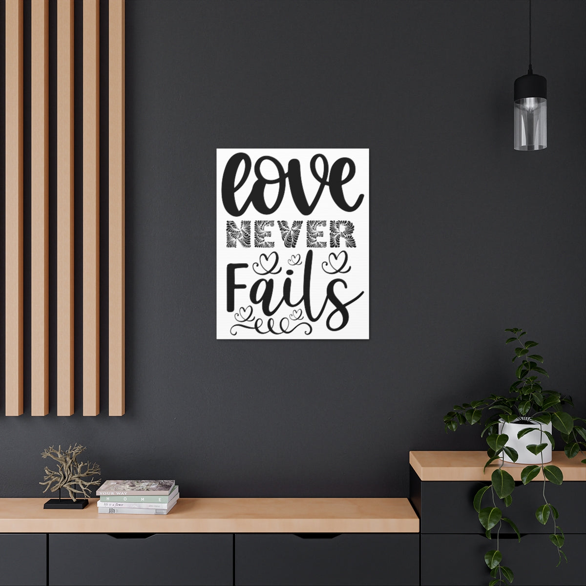 Scripture Walls Love Never Fails 1 Corinthians 13:13 Christian Wall Art Print Ready to Hang Unframed-Express Your Love Gifts