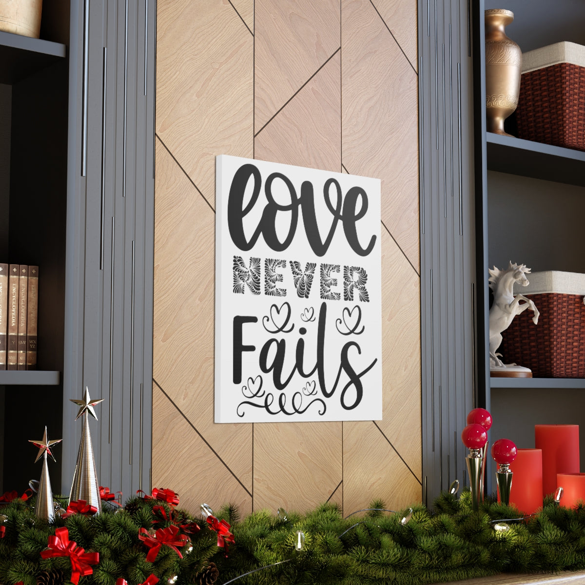Scripture Walls Love Never Fails 1 Corinthians 13:13 Christian Wall Art Print Ready to Hang Unframed-Express Your Love Gifts