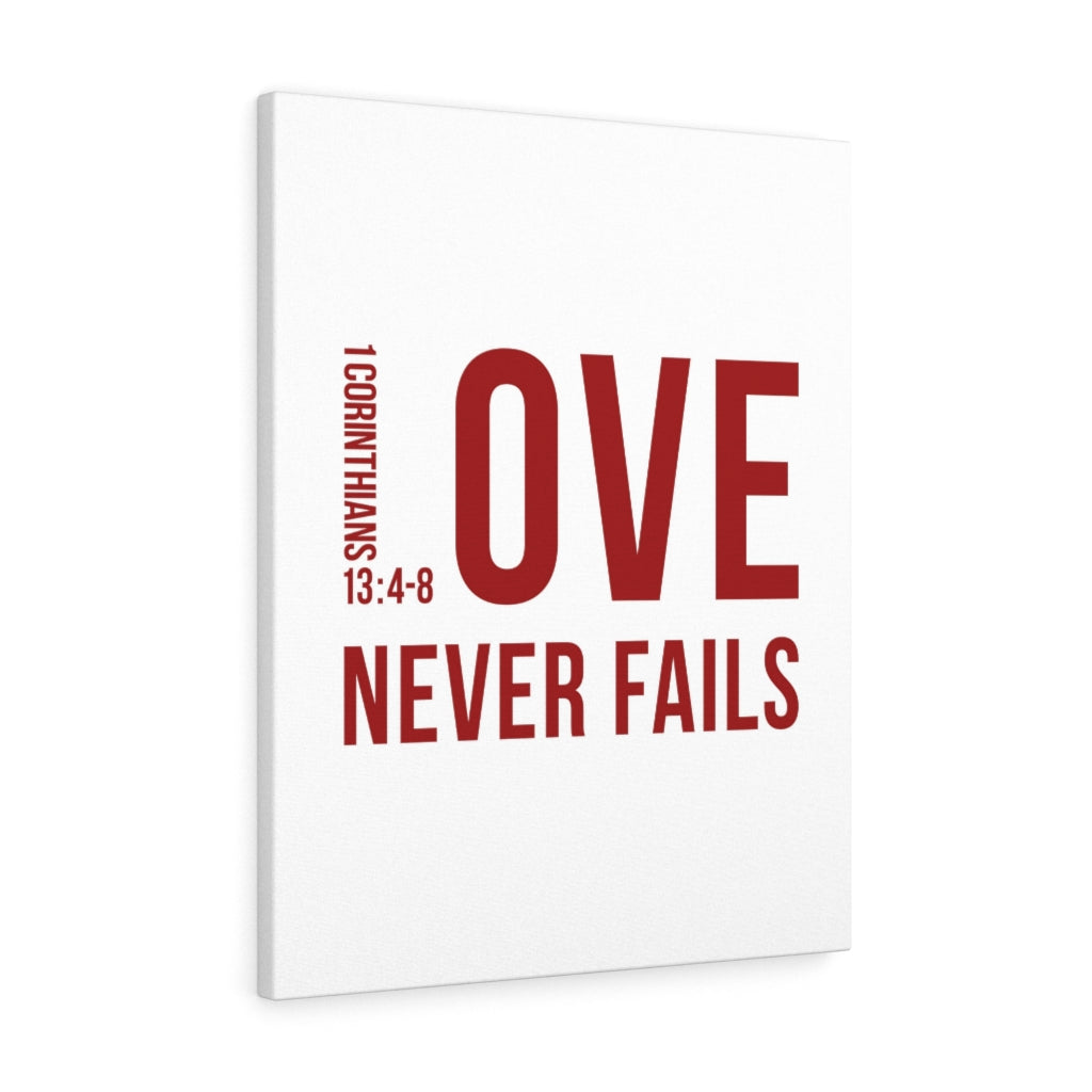 Scripture Walls Love Never Fails 1 Corinthians 13:4-8 Bible Verse Canvas Christian Wall Art Ready to Hang Unframed-Express Your Love Gifts
