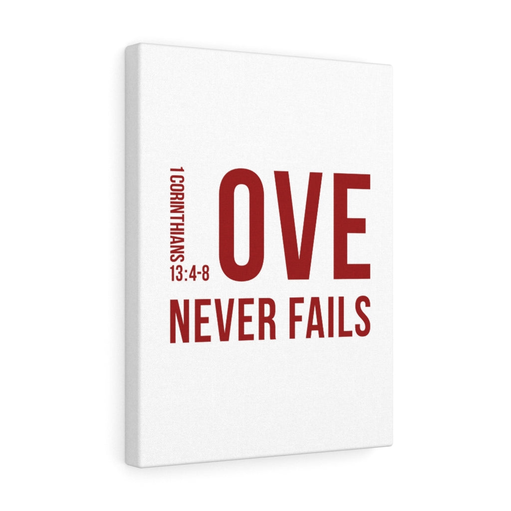 Scripture Walls Love Never Fails 1 Corinthians 13:4-8 Bible Verse Canvas Christian Wall Art Ready to Hang Unframed-Express Your Love Gifts