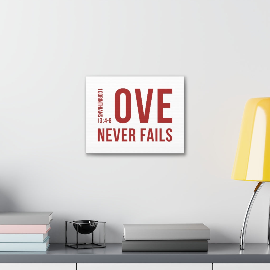Scripture Walls Love Never Fails 1 Corinthians 13:4-8 Christian Wall Art Bible Verse Print Ready To Hang Unframed-Express Your Love Gifts
