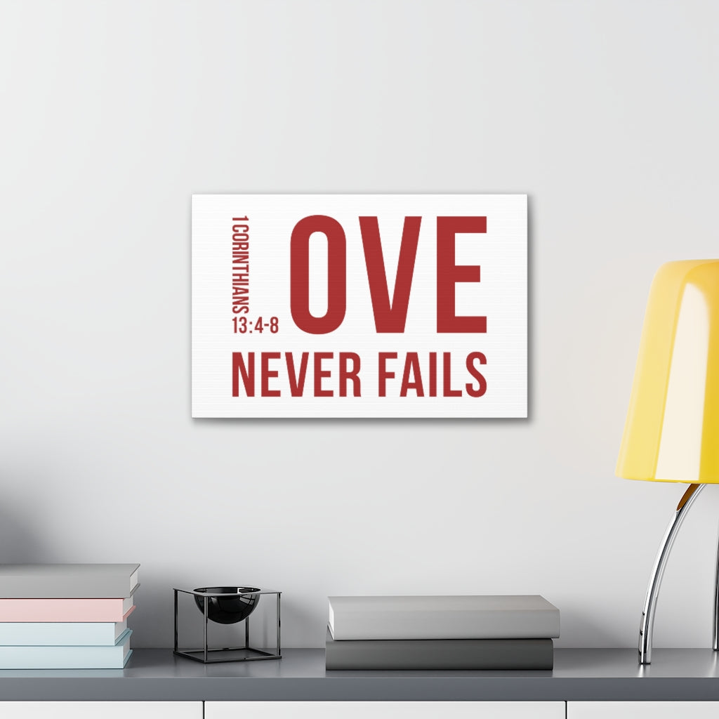 Scripture Walls Love Never Fails 1 Corinthians 13:4-8 Christian Wall Art Bible Verse Print Ready To Hang Unframed-Express Your Love Gifts