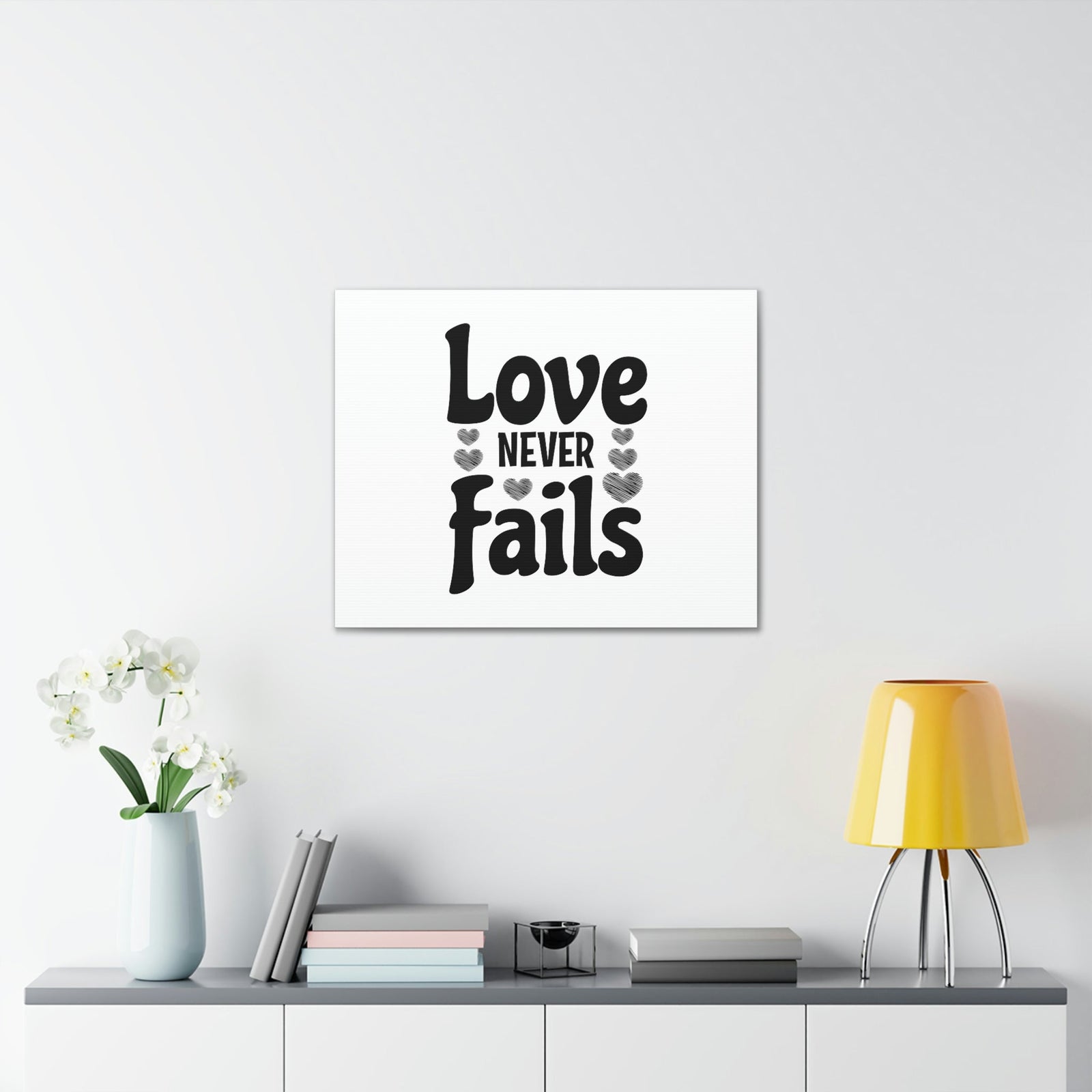 Scripture Walls Love Never Fails 1 Corinthians 13:8 Christian Wall Art Bible Verse Print Ready to Hang Unframed-Express Your Love Gifts