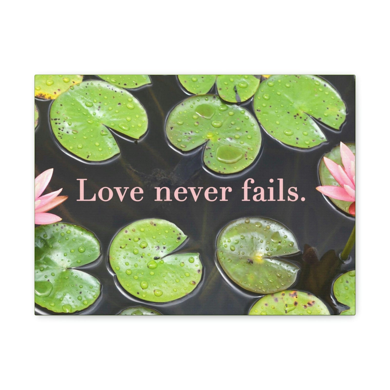 Scripture Walls Love Never Fails 1 Corinthians 13:8 Flower Christian Wall Art Bible Verse Print Ready to Hang Unframed-Express Your Love Gifts