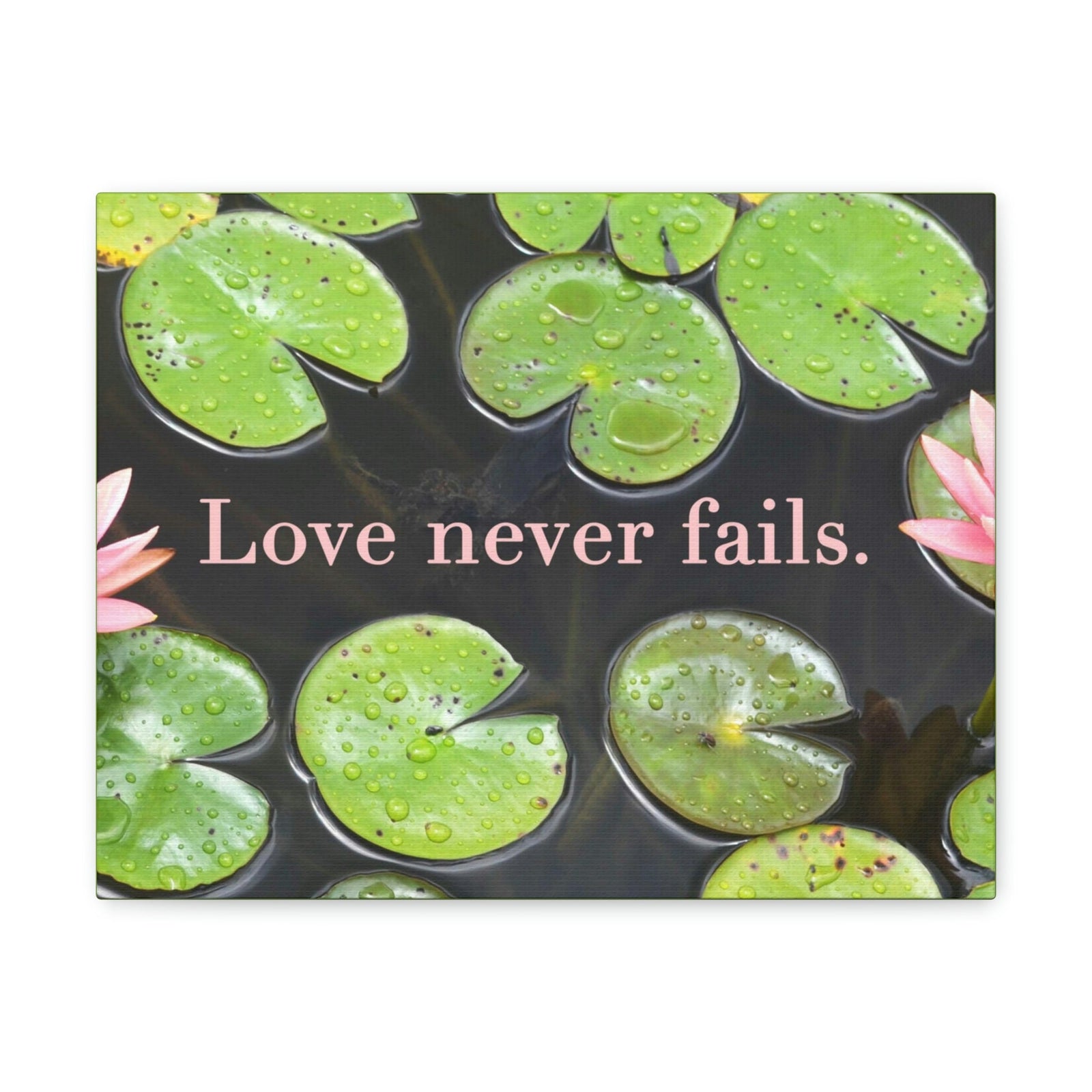 Scripture Walls Love Never Fails 1 Corinthians 13:8 Flower Christian Wall Art Bible Verse Print Ready to Hang Unframed-Express Your Love Gifts