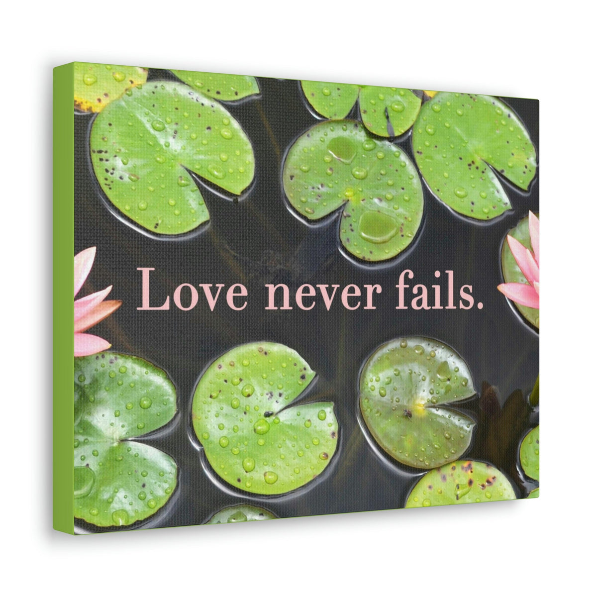 Scripture Walls Love Never Fails 1 Corinthians 13:8 Flower Christian Wall Art Bible Verse Print Ready to Hang Unframed-Express Your Love Gifts
