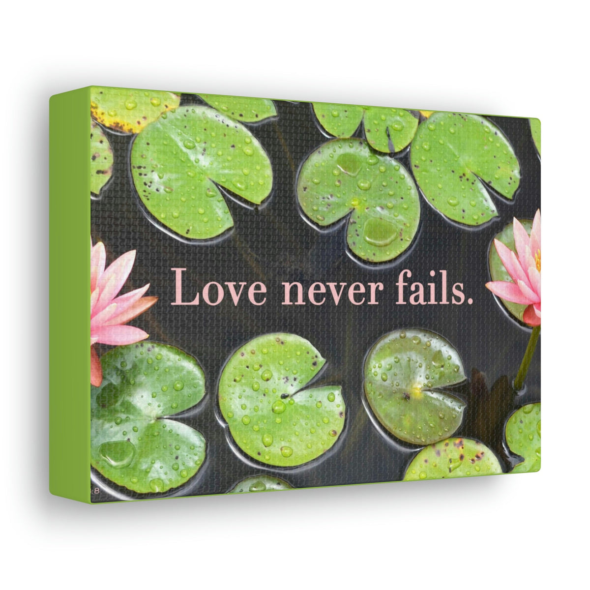 Scripture Walls Love Never Fails 1 Corinthians 13:8 Flower Christian Wall Art Bible Verse Print Ready to Hang Unframed-Express Your Love Gifts
