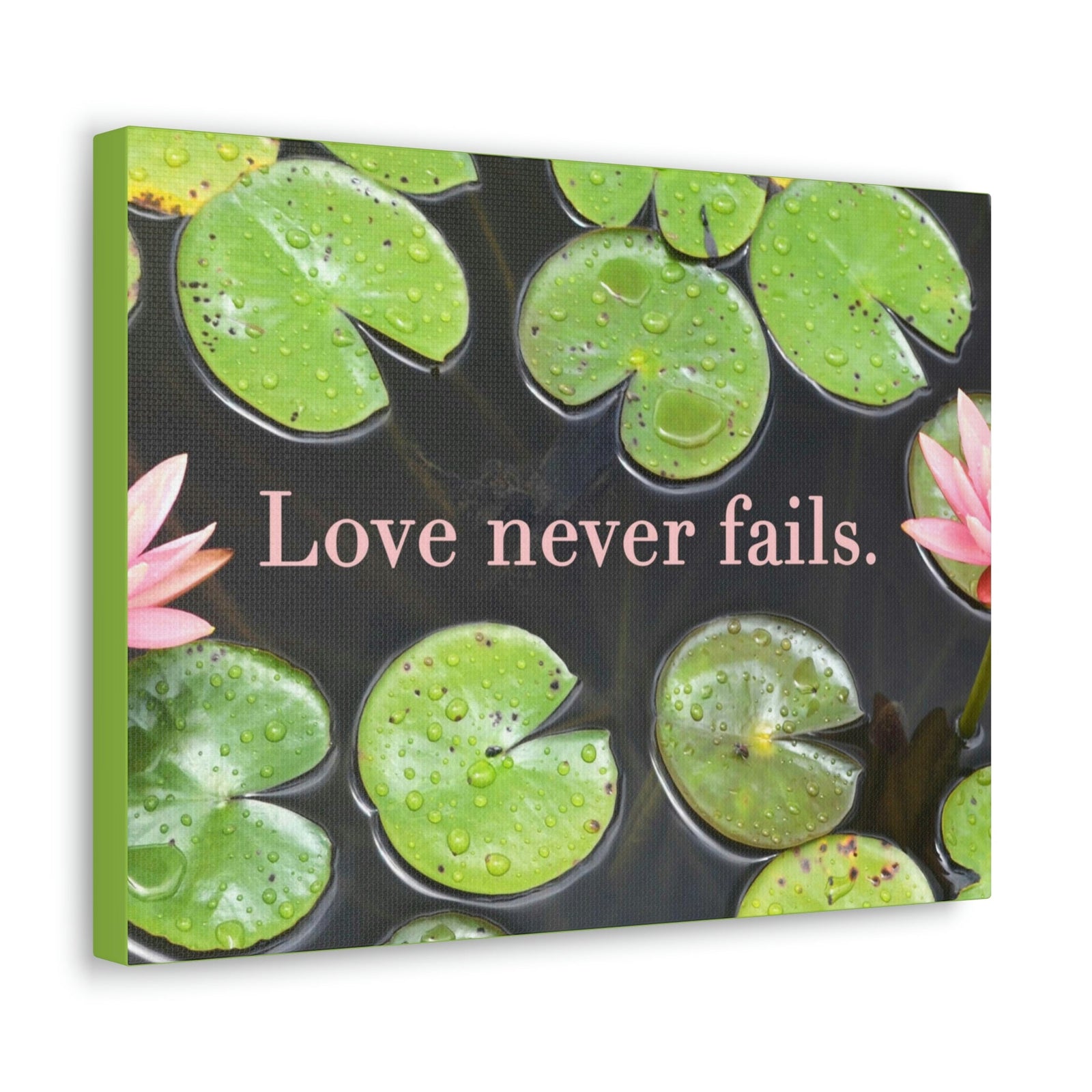 Scripture Walls Love Never Fails 1 Corinthians 13:8 Flower Christian Wall Art Bible Verse Print Ready to Hang Unframed-Express Your Love Gifts