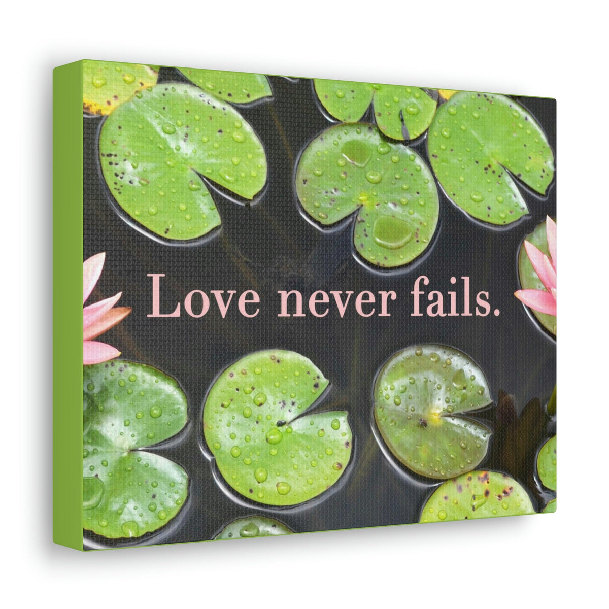 Scripture Walls Love Never Fails 1 Corinthians 13:8 Flower Christian Wall Art Bible Verse Print Ready to Hang Unframed-Express Your Love Gifts