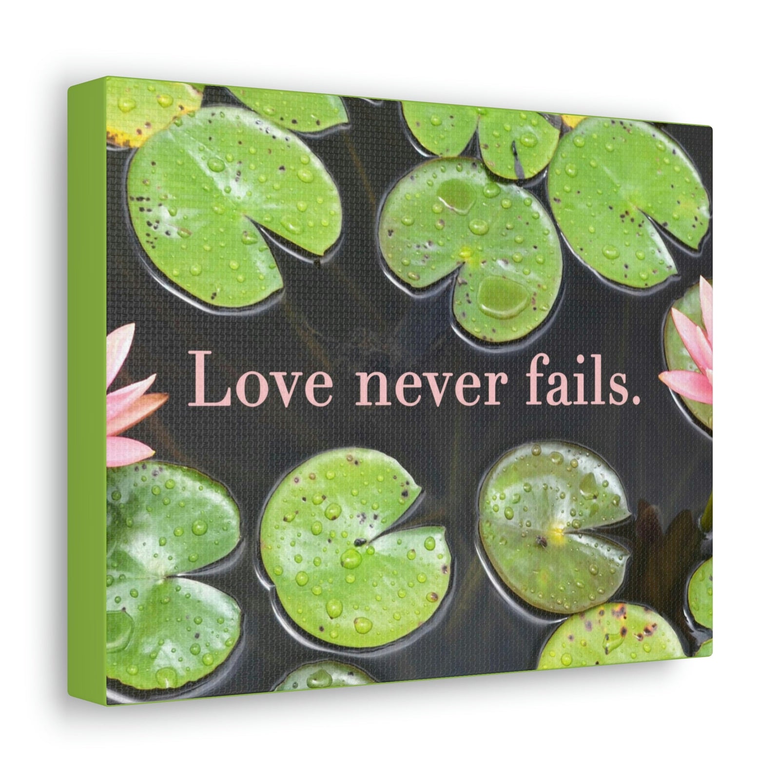 Scripture Walls Love Never Fails 1 Corinthians 13:8 Flower Christian Wall Art Bible Verse Print Ready to Hang Unframed-Express Your Love Gifts