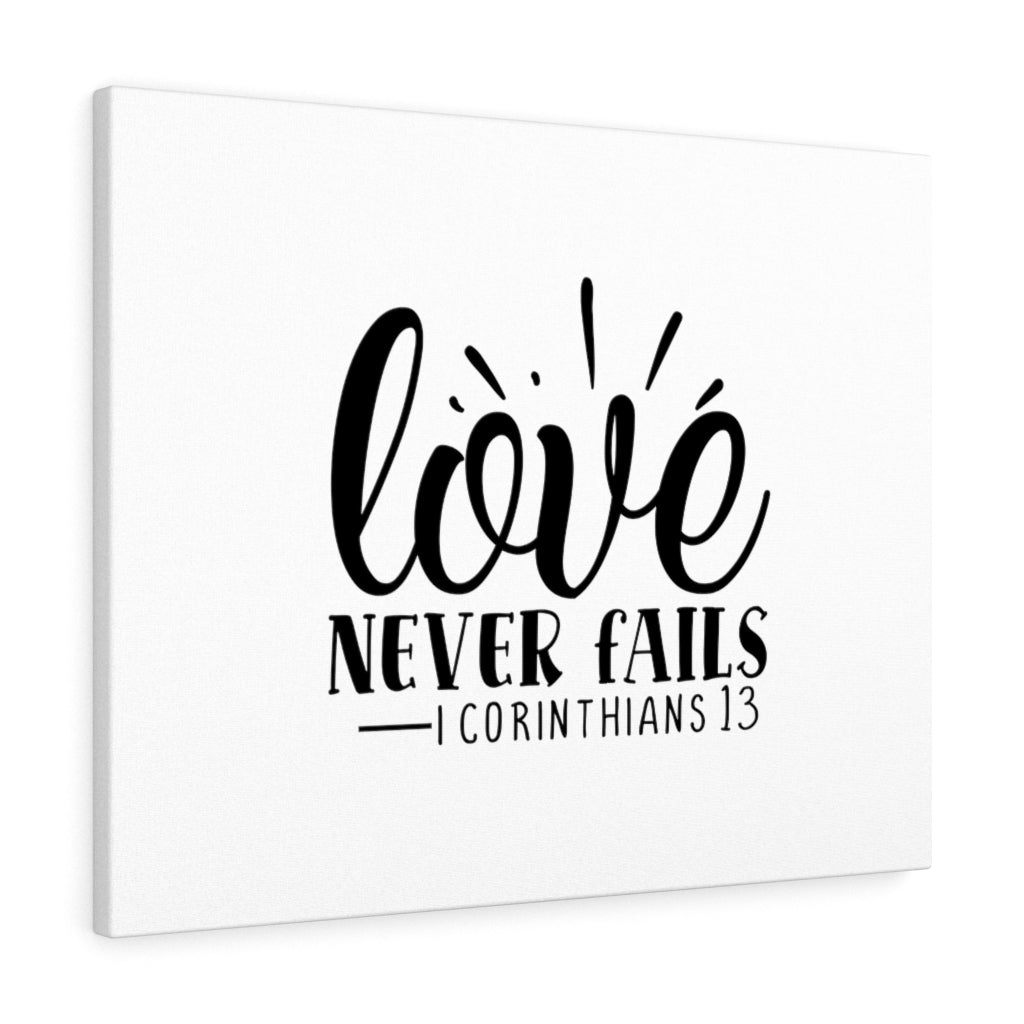 Scripture Walls Love Never Fails 1 Corinthians 13 Bible Verse Canvas Christian Wall Art Ready to Hang Unframed-Express Your Love Gifts