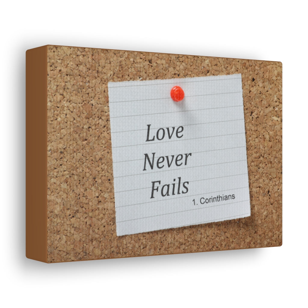 Scripture Walls Love Never Fails Pin 1 Corinthians Bible Verse Canvas Christian Wall Art Ready to Hang Unframed-Express Your Love Gifts