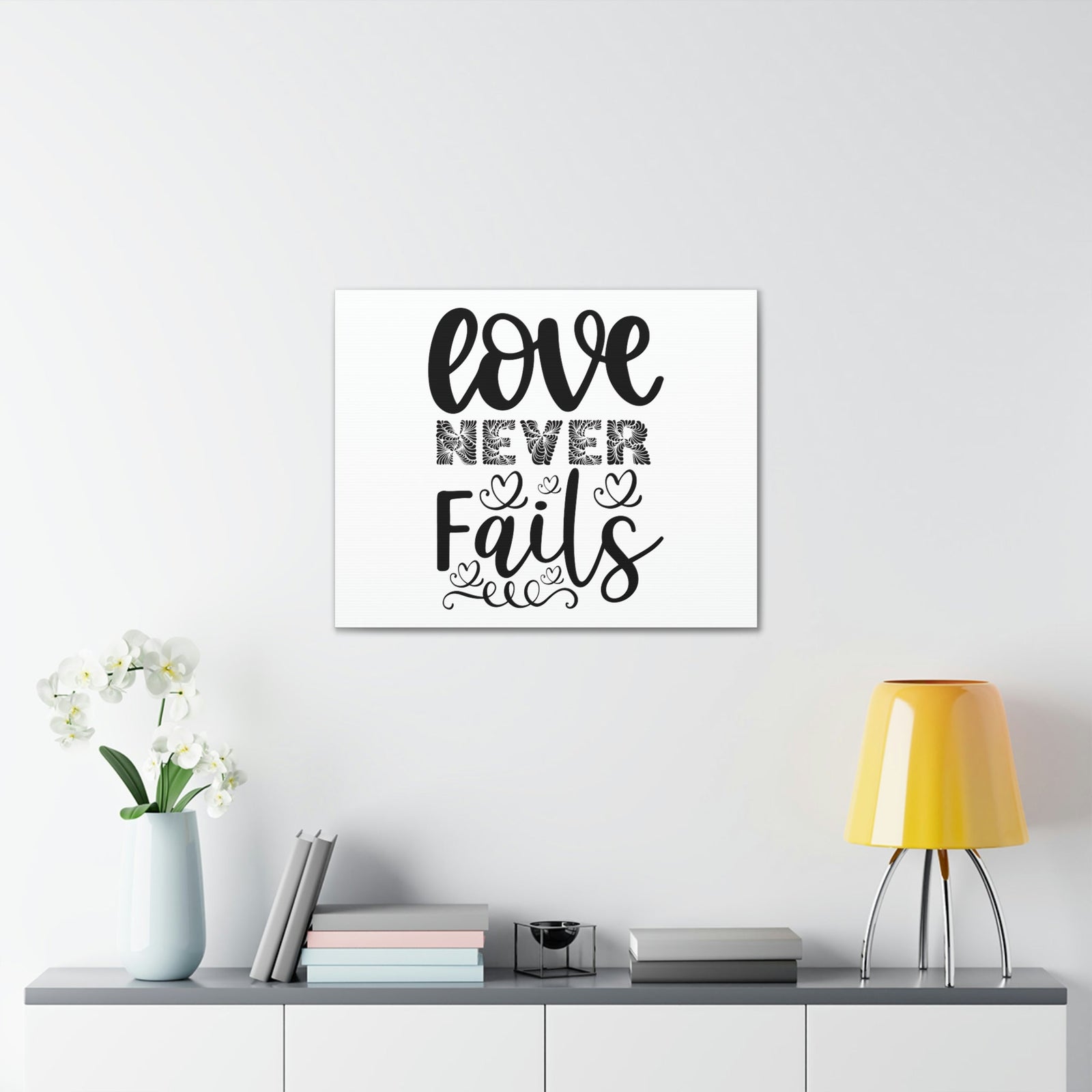 Scripture Walls Love Never Fails Psalm 86:15 Christian Wall Art Print Ready to Hang Unframed-Express Your Love Gifts