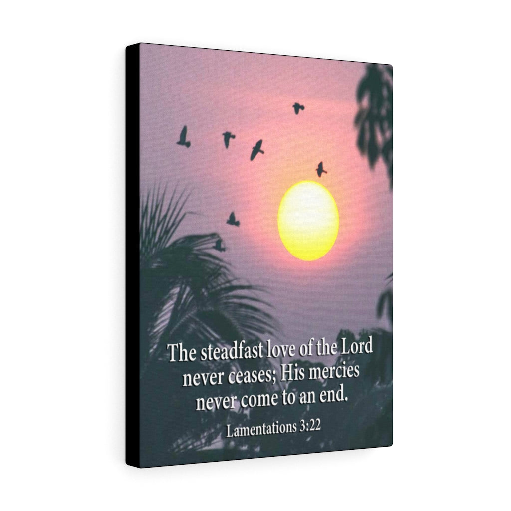 Scripture Walls Love of Christ Never Ends Lamentations 3:22 Christian Wall Decor Bible Art Ready to Hang Unframed-Express Your Love Gifts