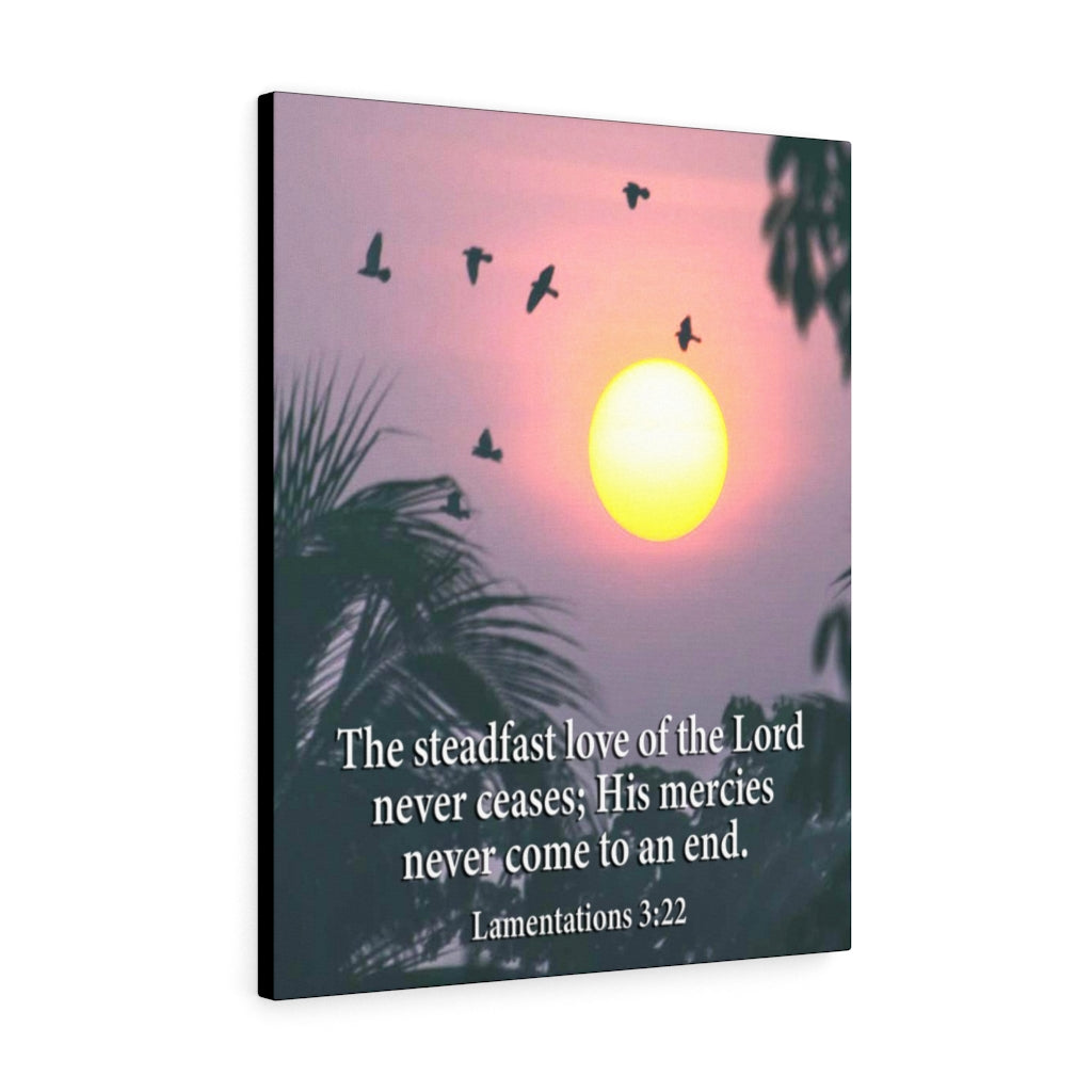 Scripture Walls Love of Christ Never Ends Lamentations 3:22 Christian Wall Decor Bible Art Ready to Hang Unframed-Express Your Love Gifts