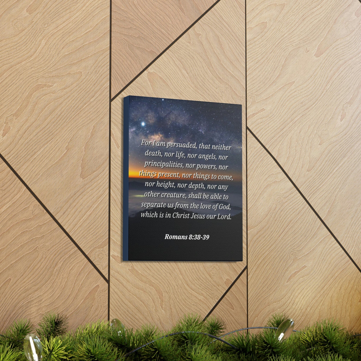 Scripture Walls Love Of God Romans 8:38 Bible Verse Canvas Christian Wall Art Ready to Hang Unframed-Express Your Love Gifts