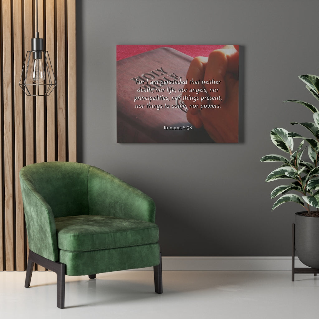 Scripture Walls Love Of God Romans 8:38 Bible Verse Canvas Christian Wall Art Ready to Hang Unframed-Express Your Love Gifts