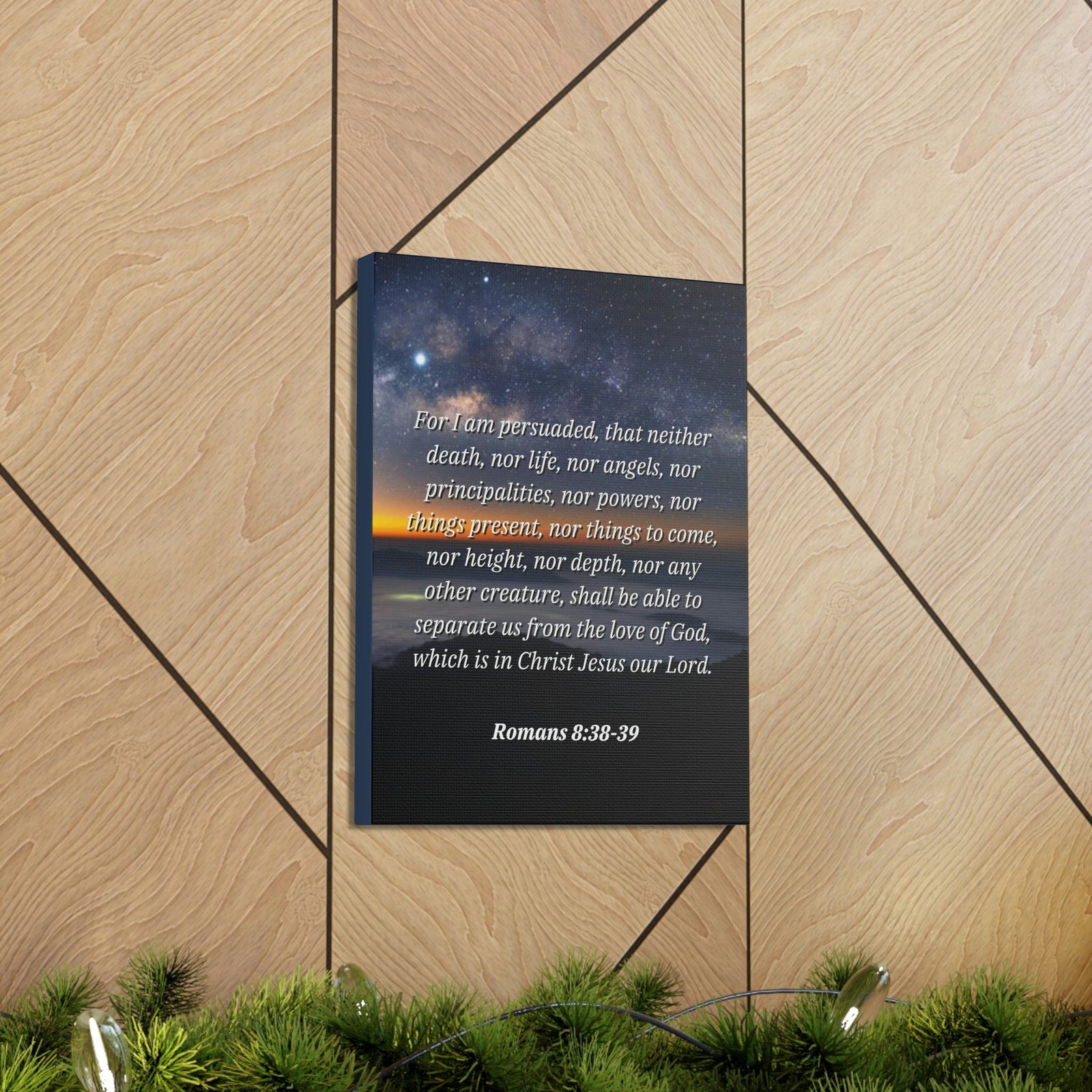Scripture Walls Love Of God Romans 8:38 Bible Verse Canvas Christian Wall Art Ready to Hang Unframed-Express Your Love Gifts