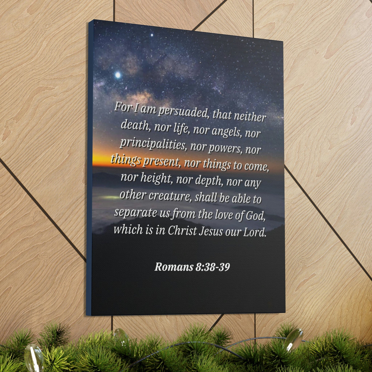Scripture Walls Love Of God Romans 8:38 Bible Verse Canvas Christian Wall Art Ready to Hang Unframed-Express Your Love Gifts