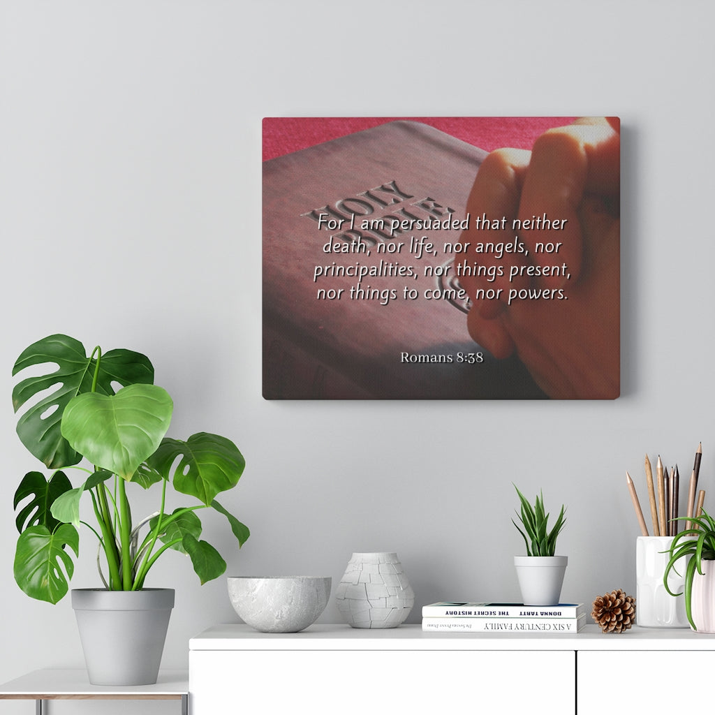Scripture Walls Love Of God Romans 8:38 Bible Verse Canvas Christian Wall Art Ready to Hang Unframed-Express Your Love Gifts
