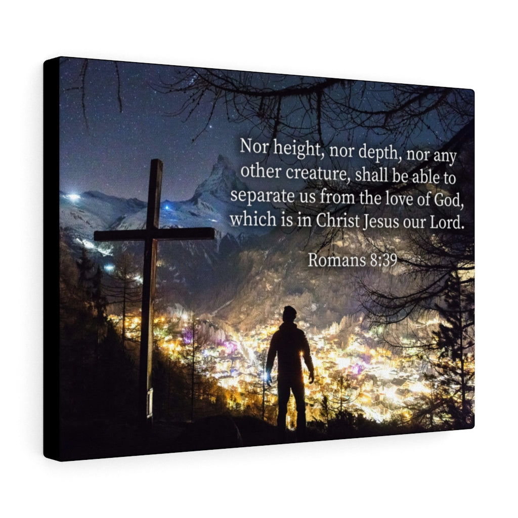 Scripture Walls Love of God Romans 8:39 Bible Verse Canvas Christian Wall Art Ready to Hang Unframed-Express Your Love Gifts