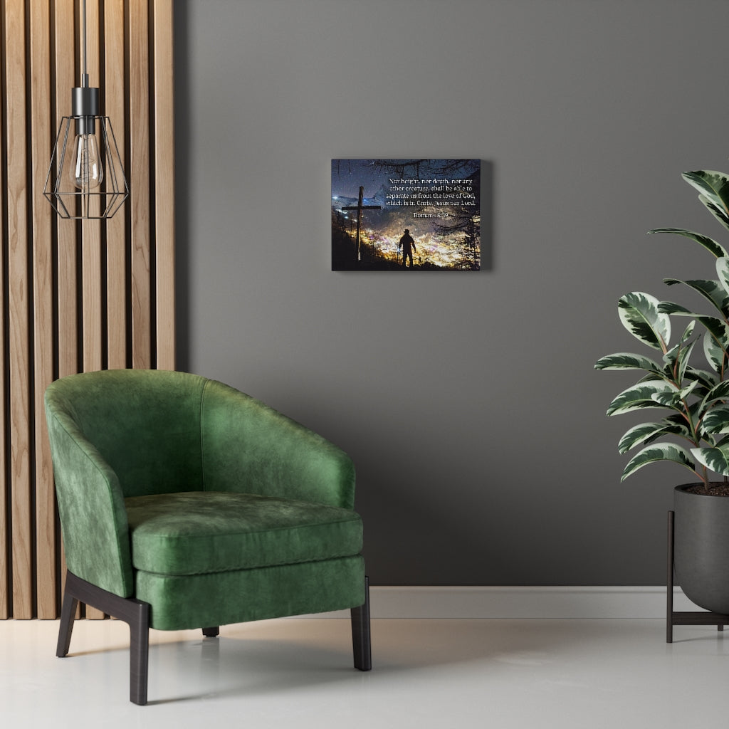 Scripture Walls Love of God Romans 8:39 Bible Verse Canvas Christian Wall Art Ready to Hang Unframed-Express Your Love Gifts