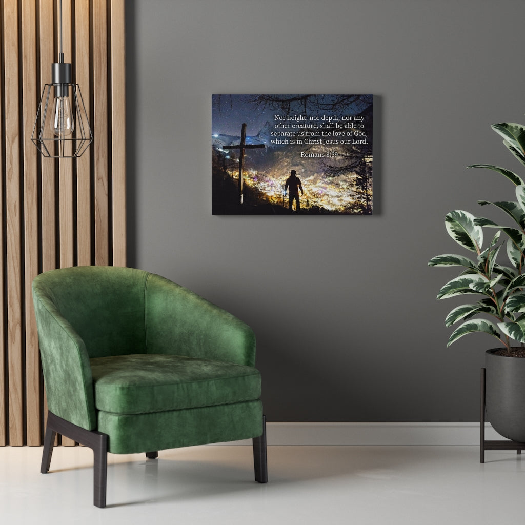 Scripture Walls Love of God Romans 8:39 Bible Verse Canvas Christian Wall Art Ready to Hang Unframed-Express Your Love Gifts