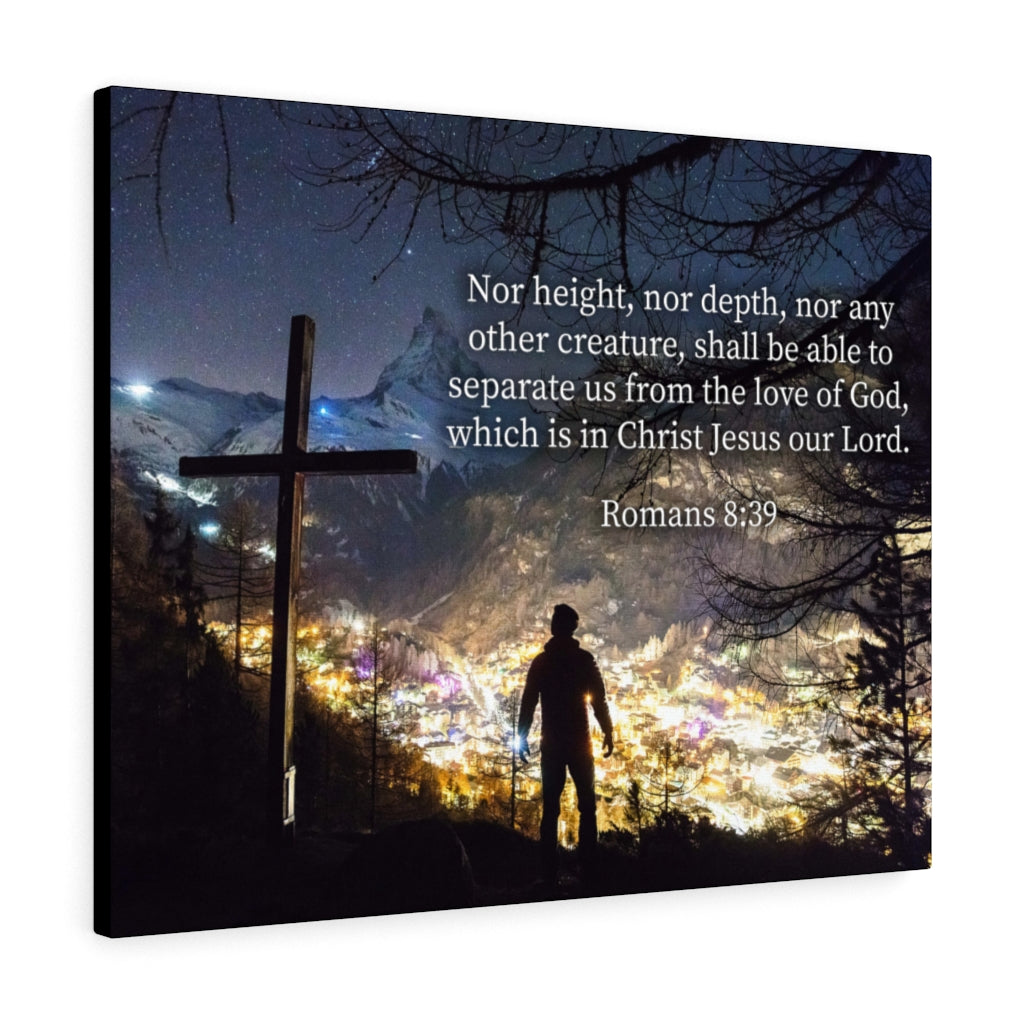 Scripture Walls Love of God Romans 8:39 Bible Verse Canvas Christian Wall Art Ready to Hang Unframed-Express Your Love Gifts